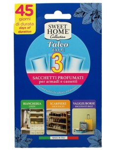 sweet home 3 sacchetti profumati per armadi e cassetti 45gg - talco: tuttocasashop.it: prodotti per bucato e tessuti