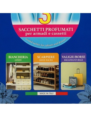 sweet home 3 sacchetti profumati per armadi e cassetti 45gg - talco: tuttocasashop.it: prodotti per bucato e tessuti