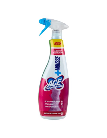 ace +mousse candeggina piu' sgrassatore casa e bucato 690ml - con erogatore: tuttocasashop.it: pulizia e cura della casa