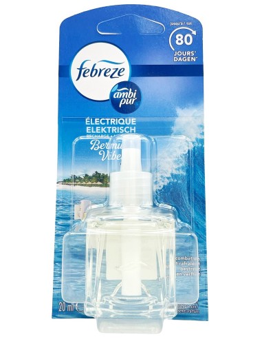 ambipur deodorante ambienti elettrico - 20ml 80 giorni ricarica - bermuda v.: tuttocasashop.it: pulizia e cura della casa