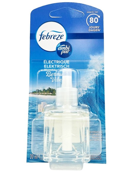 ambipur deodorante ambienti elettrico - 20ml 80 giorni ricarica - bermuda v.: tuttocasashop.it: pulizia e cura della casa