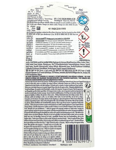 ambipur deodorante ambienti elettrico - 20ml 80 giorni ricarica - bermuda v.: tuttocasashop.it: pulizia e cura della casa
