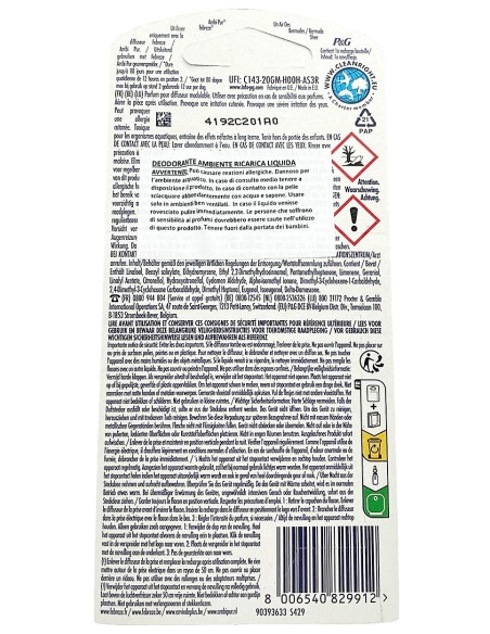ambipur deodorante ambienti elettrico - 20ml 80 giorni ricarica - bermuda v.: tuttocasashop.it: pulizia e cura della casa