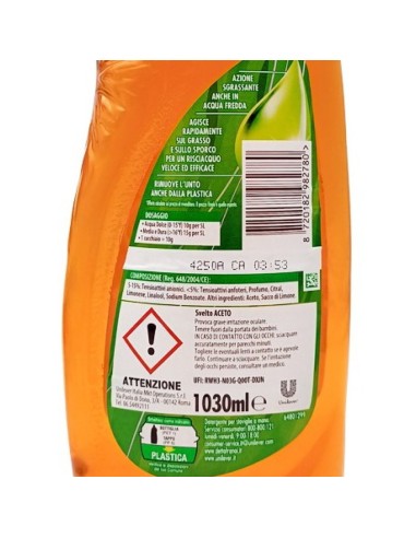 svelto detersivo per piatti e stoviglie - 1030ml - aceto - antiodore: tuttocasashop.it: pulizia e cura della casa