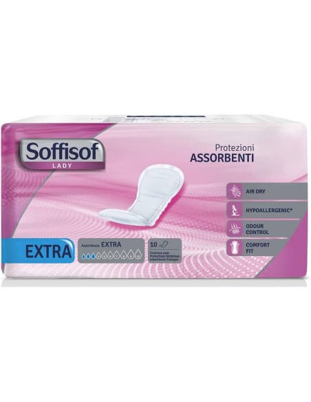 soffisof lady assorbenti lieve o leggera incontinenza - 10 pezzi - extra: tuttocasashop.it: igiene e cura della persona