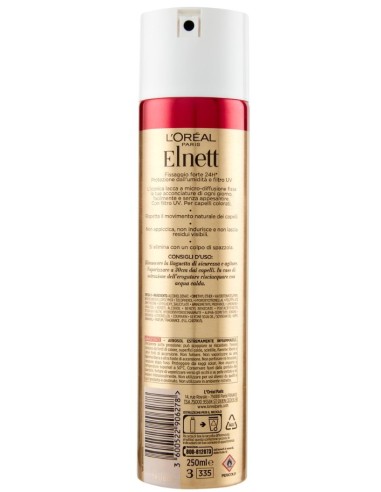 l'oreal elnett lacca per capelli spray - 250ml - fissaggio forte: tuttocasashop.it: igiene e cura della persona