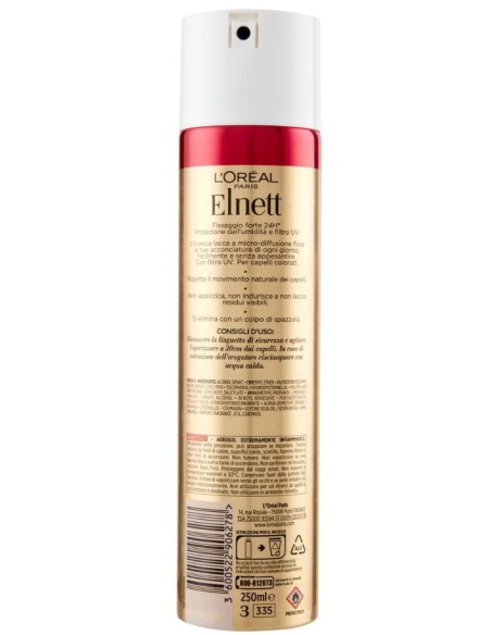 l'oreal elnett lacca per capelli spray - 250ml - fissaggio forte: tuttocasashop.it: igiene e cura della persona