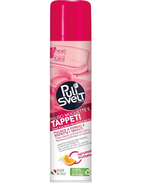 pulisvelt smacchiatore spray schiuma per tappeti e moquet 300ml: tuttocasashop.it: prodotti per bucato e tessuti