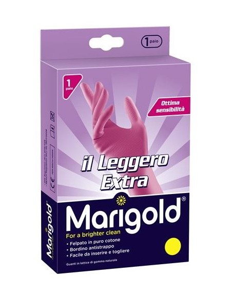 marigold il leggero extra - guanti 1 paio - taglia s 6.5 piccola: tuttocasashop.it: pulizia e cura della casa