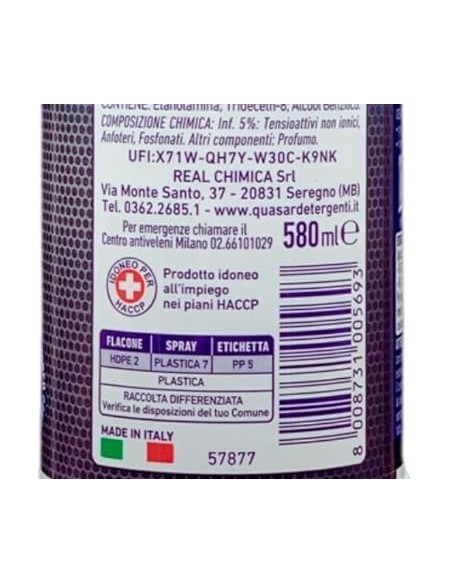 quasar detergente spray - 580ml - forni e barbecue: tuttocasashop.it: pulizia e cura della casa