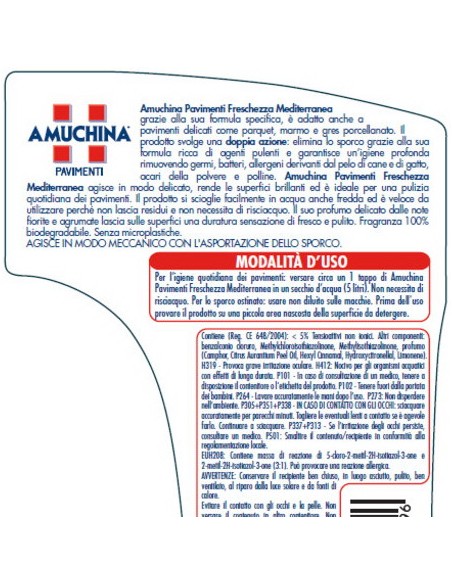 amuchina liquido pavimenti - 1500ml - superfici delicate - igienizzante: tuttocasashop.it: pulizia e cura della casa