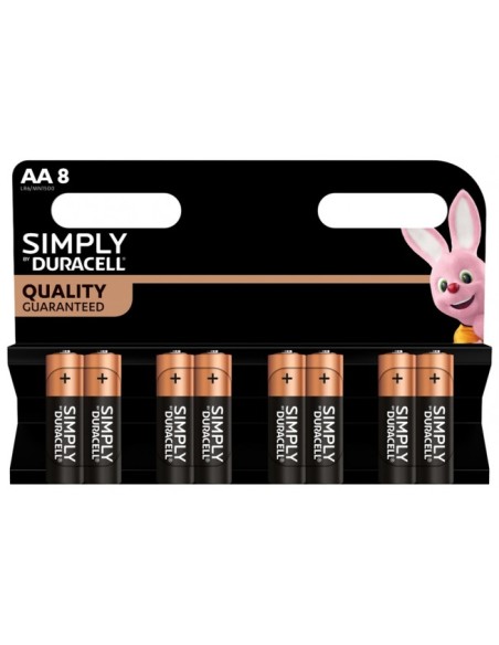 duracell simply pile formato aa stilo 1.5v - 8 pezzi - alkaline: tuttocasashop.it: altro - bazar