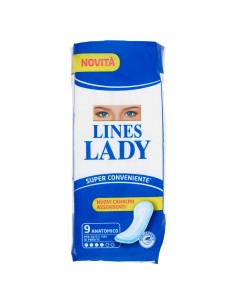 lines lady assorbenti ingienici anatomici - 9 pezzi: tuttocasashop.it: igiene e cura della persona