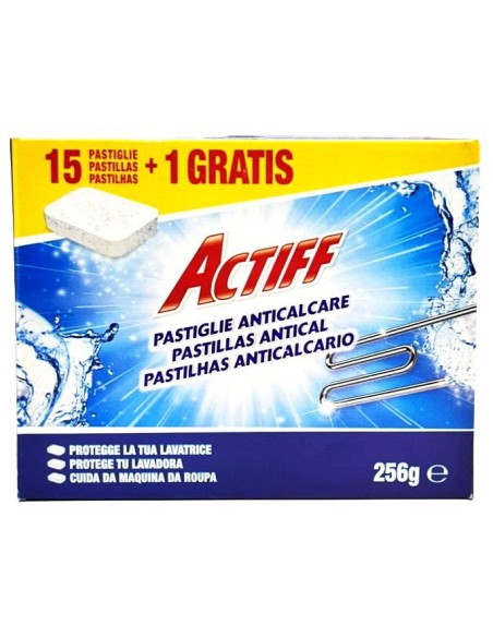 actiff 16 pastiglie anticalcare per proteggere la lavatrice - 256 grammi: tuttocasashop.it: prodotti per bucato e tessuti