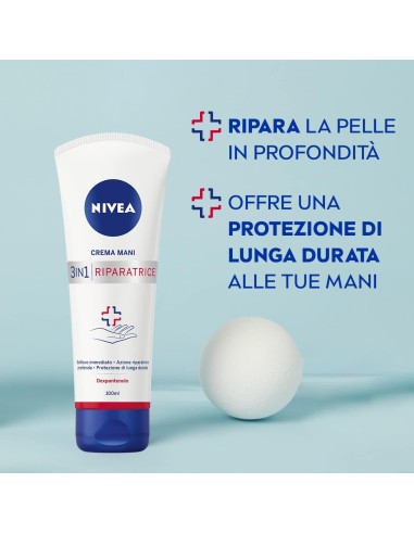 nivea crema mani riparatrice 3in1 100ml - mani secche con dexpantenolo: tuttocasashop.it: igiene e cura della persona