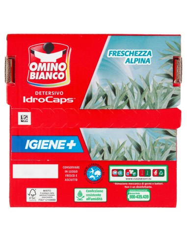omino bianco idrocaps detersivo lavatrice - 20 caps - freschezza alpina: tuttocasashop.it: prodotti per bucato e tessuti