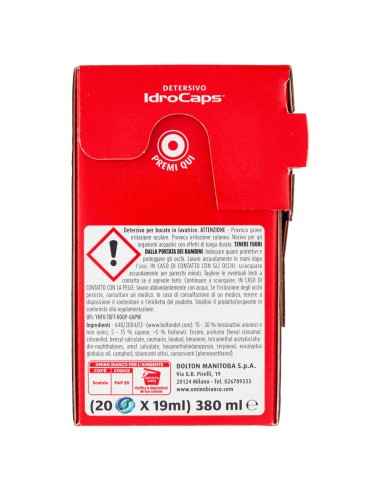 omino bianco idrocaps detersivo lavatrice - 20 caps - freschezza alpina: tuttocasashop.it: prodotti per bucato e tessuti