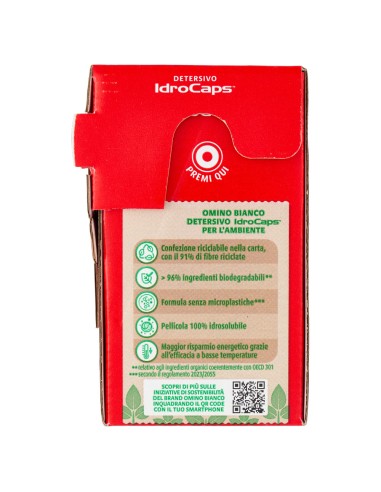 omino bianco idrocaps detersivo lavatrice - 20 caps - freschezza alpina: tuttocasashop.it: prodotti per bucato e tessuti