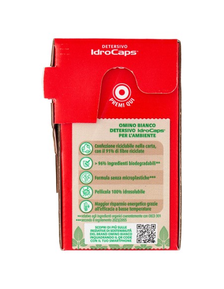 omino bianco idrocaps detersivo lavatrice - 20 caps - freschezza alpina: tuttocasashop.it: prodotti per bucato e tessuti