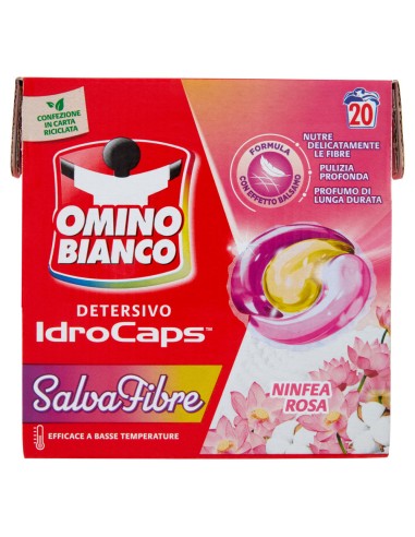 omino bianco idrocaps detersivo lavatrice - 20 caps - ninvea rosa: tuttocasashop.it: prodotti per bucato e tessuti