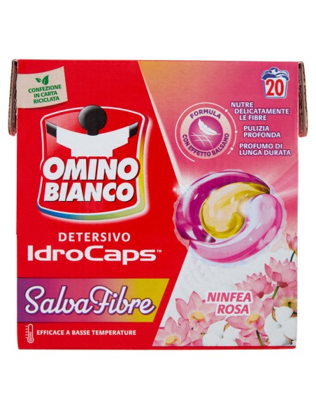 omino bianco idrocaps detersivo lavatrice - 20 caps - ninvea rosa: tuttocasashop.it: prodotti per bucato e tessuti