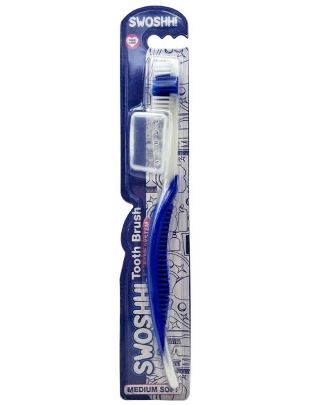 swoshh! spazzolino per igiene dentale - medio morbido - deep system: tuttocasashop.it: igiene e cura della persona