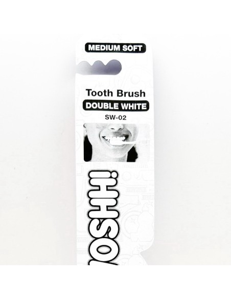 swoshh! spazzolino per igiene dentale - medio morbido - double white: tuttocasashop.it: igiene e cura della persona
