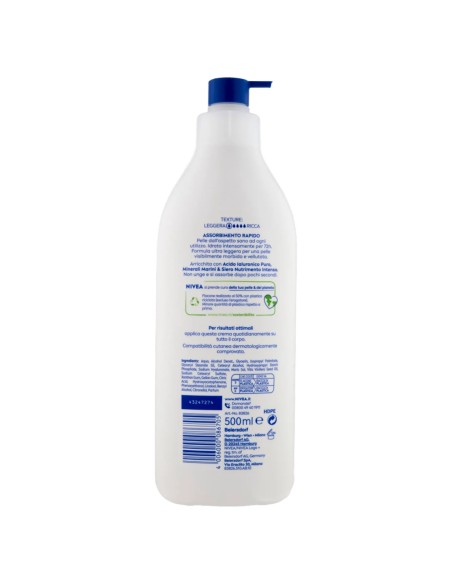 nivea body crema fluida corpo - 500ml - 72h idratante express: tuttocasashop.it: igiene e cura della persona