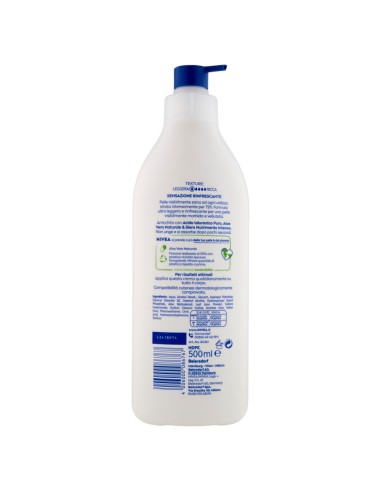 nivea body crema fluida corpo - 500ml - 72h idratante - aloe: tuttocasashop.it: igiene e cura della persona