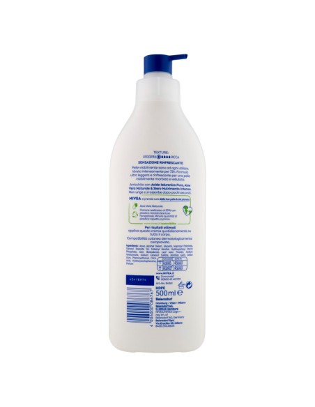 nivea body crema fluida corpo - 500ml - 72h idratante - aloe: tuttocasashop.it: igiene e cura della persona
