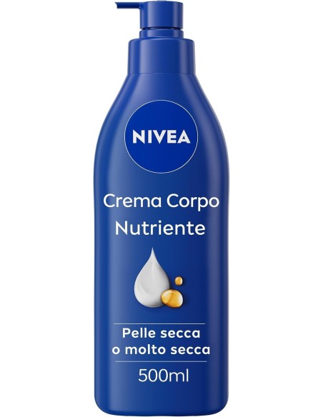 nivea body crema fluida corpo - 500ml - 72h nutriente - acido ialuronico: tuttocasashop.it: igiene e cura della persona