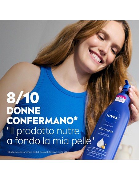 nivea body crema fluida corpo - 500ml - 72h nutriente - acido ialuronico: tuttocasashop.it: igiene e cura della persona