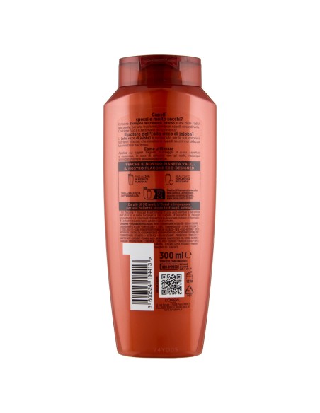 elvive l'oreal shampoo 300ml - olio straordinario jojoba nutrimento intenso: tuttocasashop.it: igiene e cura della persona