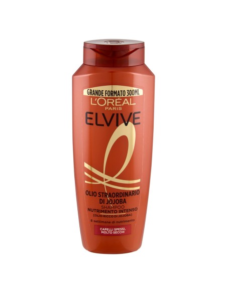 elvive l'oreal shampoo 300ml - olio straordinario jojoba nutrimento intenso: tuttocasashop.it: igiene e cura della persona
