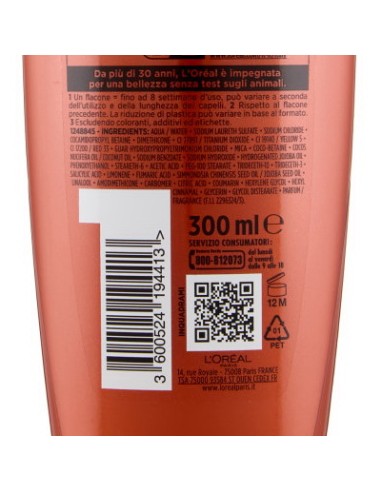 elvive l'oreal shampoo 300ml - olio straordinario jojoba nutrimento intenso: tuttocasashop.it: igiene e cura della persona