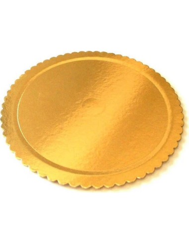 vassoio porta torta in cartone pesante - smerlettato - color oro - 32cm: tuttocasashop.it: altro - bazar