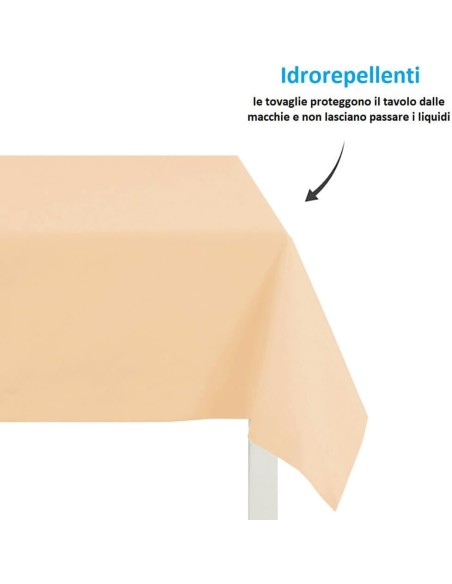 25 tovaglie da tavola in tnt quadrate coprimacchia - 1x1 metro - beige: tuttocasashop.it: carta & monouso