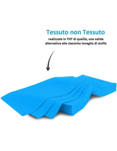 25 tovaglie da tavola in tnt quadrate coprimacchia - 1x1 metro - celeste: tuttocasashop.it: carta & monouso