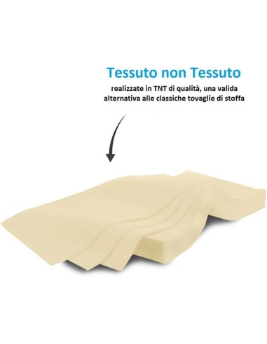 25 tovaglie da tavola in tnt quadrate coprimacchia - 1x1 metro - sabbia: tuttocasashop.it: carta & monouso
