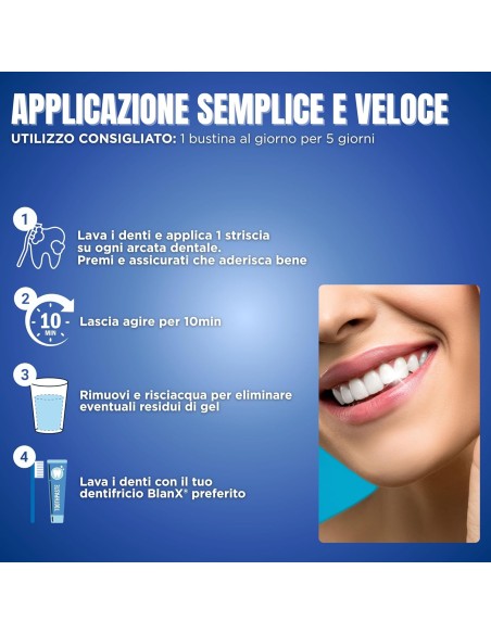 blanx oxygen power strisce sbiancanti - 10 pezzi - trattamento 5 giorni: tuttocasashop.it: igiene e cura della persona