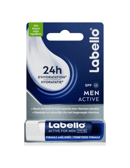 labello balsamo labbra - 5.5ml - 4.8g - for men active - spf 15: tuttocasashop.it: igiene e cura della persona