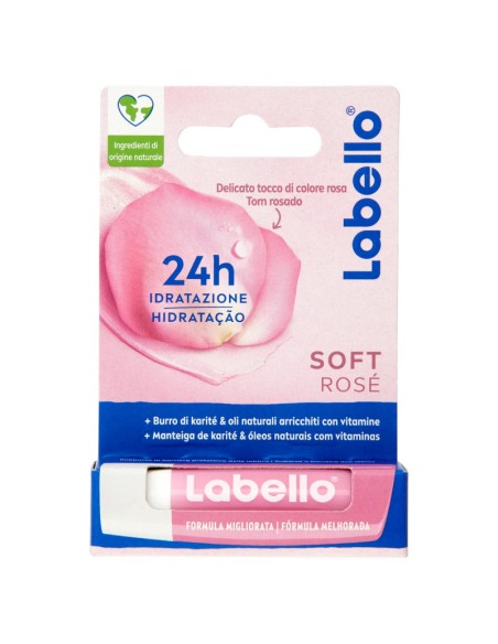 labello balsamo labbra - 5.5ml - 4.8g - soft rose: tuttocasashop.it: igiene e cura della persona
