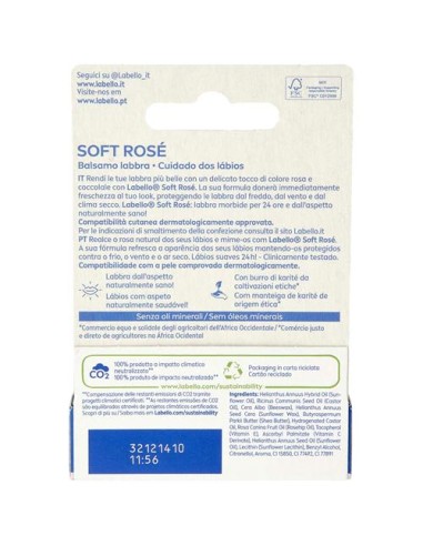 labello balsamo labbra - 5.5ml - 4.8g - soft rose: tuttocasashop.it: igiene e cura della persona