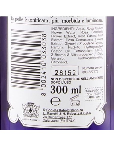 acqua distillata alle rose roberts - tonico rinfrescante - 300ml: tuttocasashop.it: igiene e cura della persona