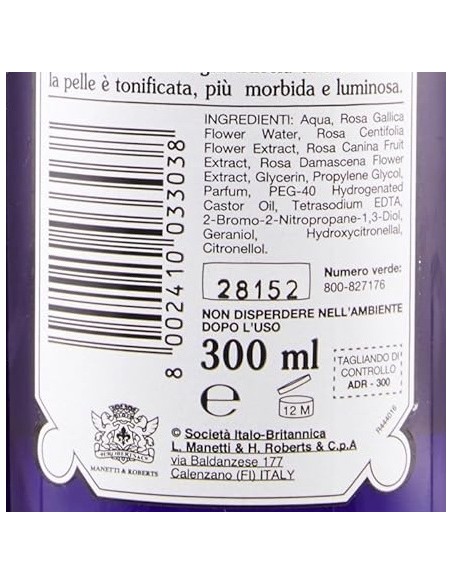 acqua distillata alle rose roberts - tonico rinfrescante - 300ml: tuttocasashop.it: igiene e cura della persona