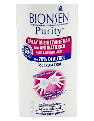 bionsen gel igienizzante mani spray 80ml - antibatterico con zinco e alcool: tuttocasashop.it: igiene e cura della persona