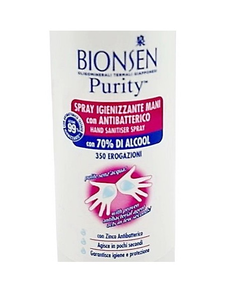 bionsen gel igienizzante mani spray 80ml - antibatterico con zinco e alcool: tuttocasashop.it: igiene e cura della persona
