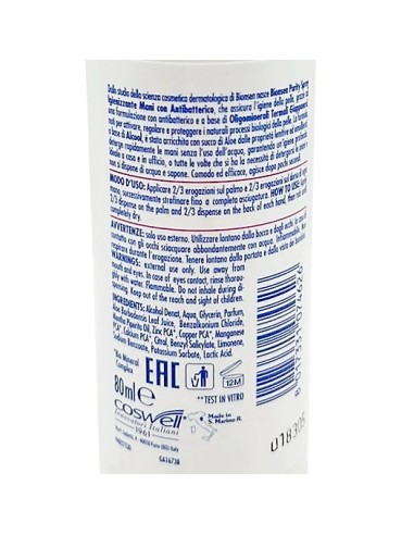 bionsen gel igienizzante mani spray 80ml - antibatterico con zinco e alcool: tuttocasashop.it: igiene e cura della persona
