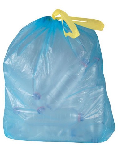 ecomi' 15 sacchi pattumiera 50x60cm azzurri profumati - maniglie legaveloce: tuttocasashop.it: pulizia e cura della casa