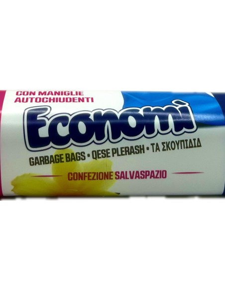 ecomi' 15 sacchi pattumiera 50x60cm azzurri profumati - maniglie legaveloce: tuttocasashop.it: pulizia e cura della casa